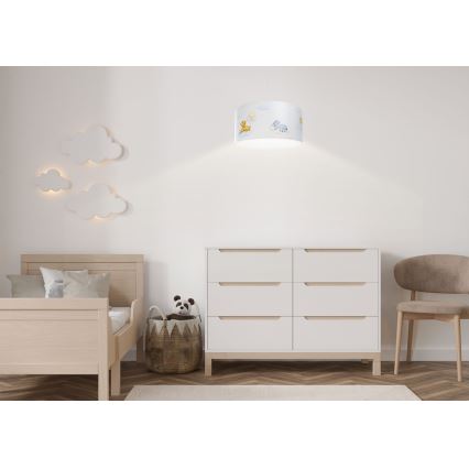 Παιδικός κρεμαστό πολύφωτο με συρματόσχοινο SWEET DREAMS 1xE27/60W/230V διάμετρος 30 cm