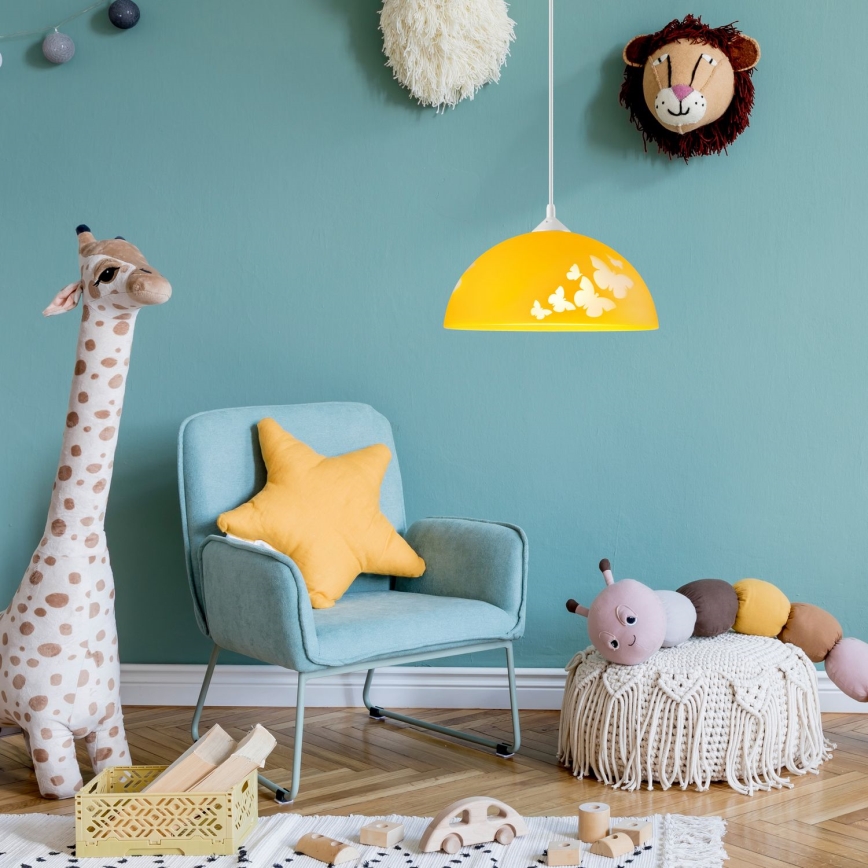 Παιδικός κρεμαστό πολύφωτο με σχοινί 1xE27/60W/230V