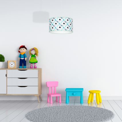 Παιδικός κρεμαστό πολύφωτο με σχοινί DINO 1xE27/60W/230V