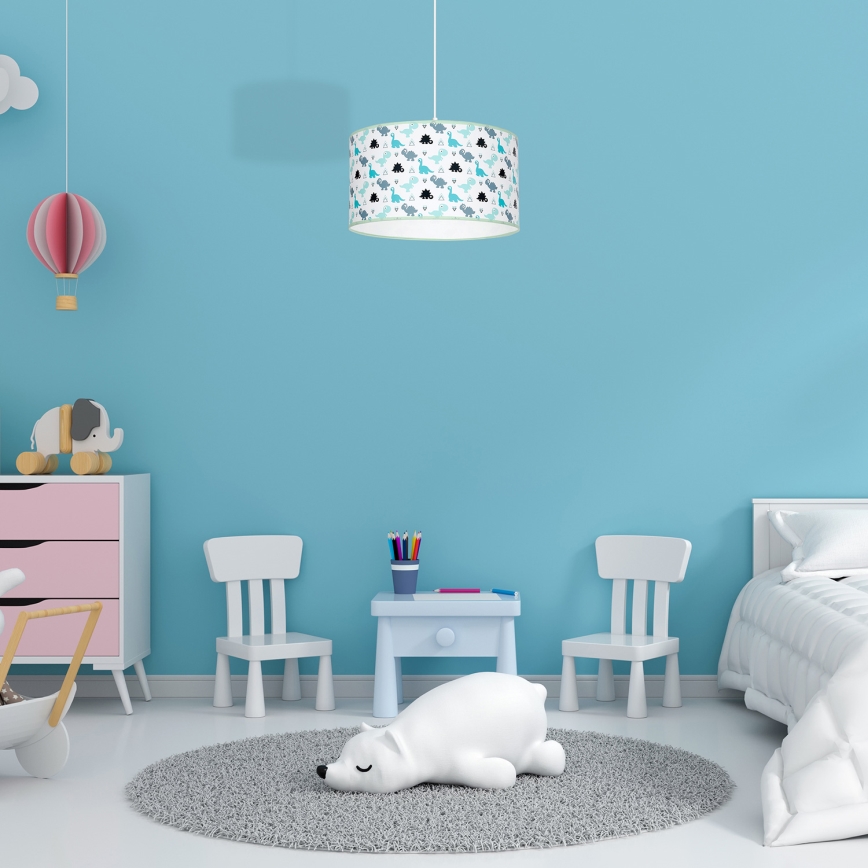 Παιδικός κρεμαστό πολύφωτο με σχοινί DINO 1xE27/60W/230V