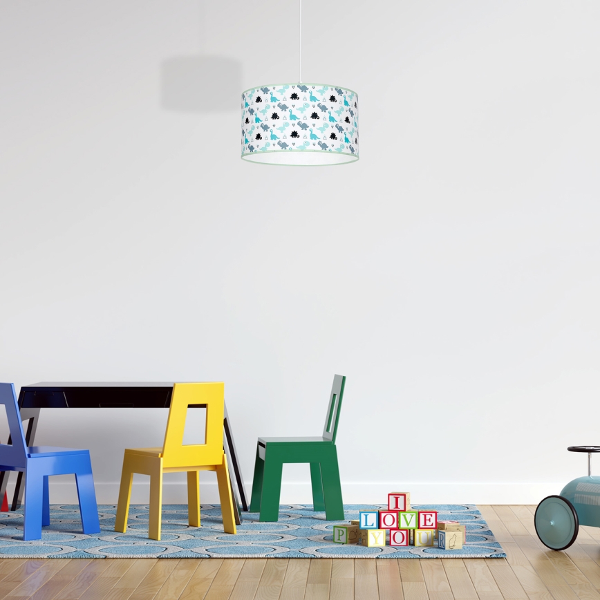 Παιδικός κρεμαστό πολύφωτο με σχοινί DINO 1xE27/60W/230V