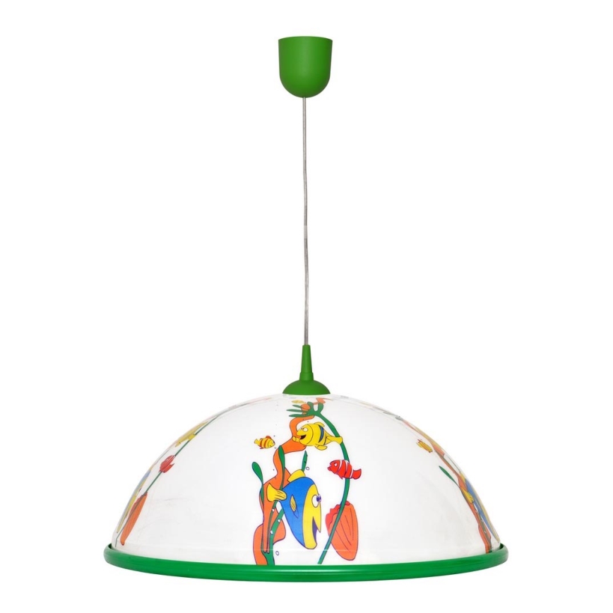 Παιδικός κρεμαστό πολύφωτο με σχοινί FISH 1x27/15W/230V