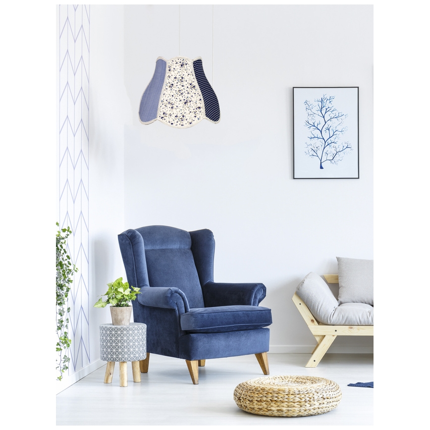 Παιδικός κρεμαστό πολύφωτο με σχοινί ZUZA 1xE27/60W/230V μπλε