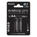 Panasonic - 2 τμχ Επαναφορτιζόμενη μπαταρία AA Eneloop Pro 2500 mAh