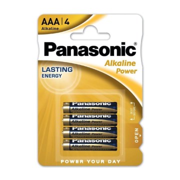 Panasonic - 4 τμχ Αλκαλική μπαταρία AAA/LR03