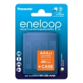Panasonic - 4 τμχ Επαναφορτιζόμενη μπαταρία AAA Eneloop 800 mAh + case