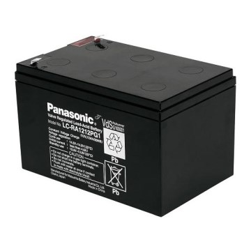 Panasonic LC-RA1212PG1 - Μπαταρία μολύβδου-οξέος 12V/12Ah/faston 6,3mm