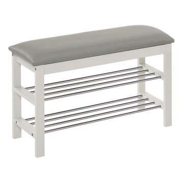 Παπουτσοθήκη 48x81 cm λευκό/γκρι