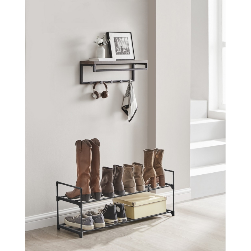 Παπουτσοθήκη ALVORO μαύρη