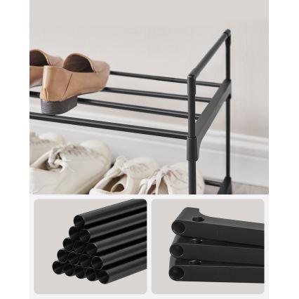 Παπουτσοθήκη ALVORO μαύρη