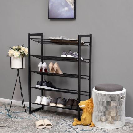 Παπουτσοθήκη ALVORO μαύρη