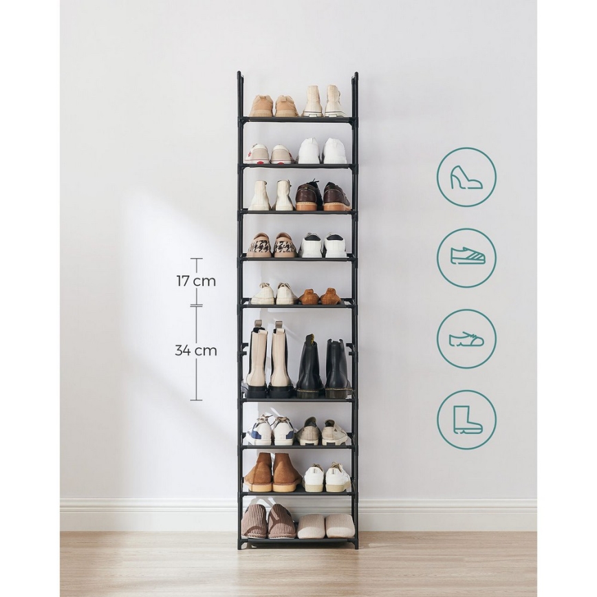 Παπουτσοθήκη ALVORO, μαύρη