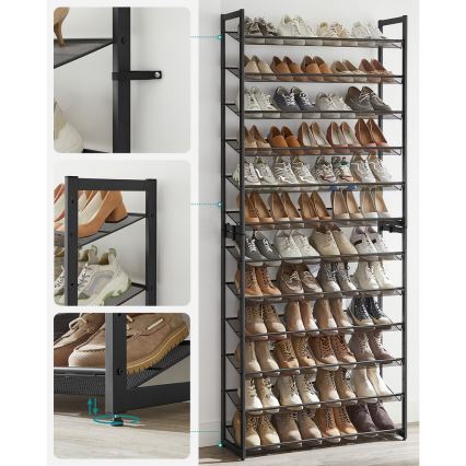 Παπουτσοθήκη ALVORO μαύρη