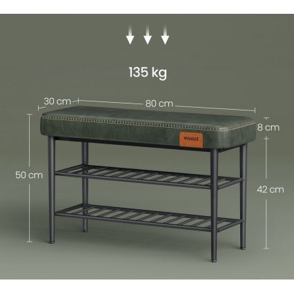 Παπουτσοθήκη ANDOR πράσινη/μαύρη