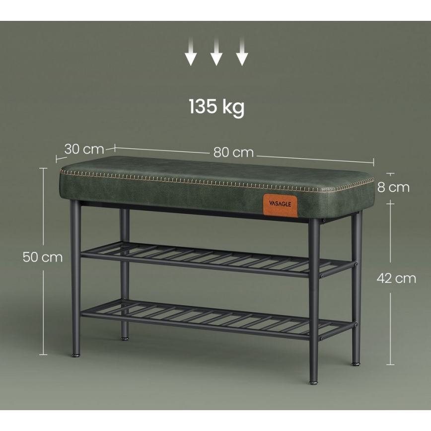 Παπουτσοθήκη ANDOR πράσινη/μαύρη