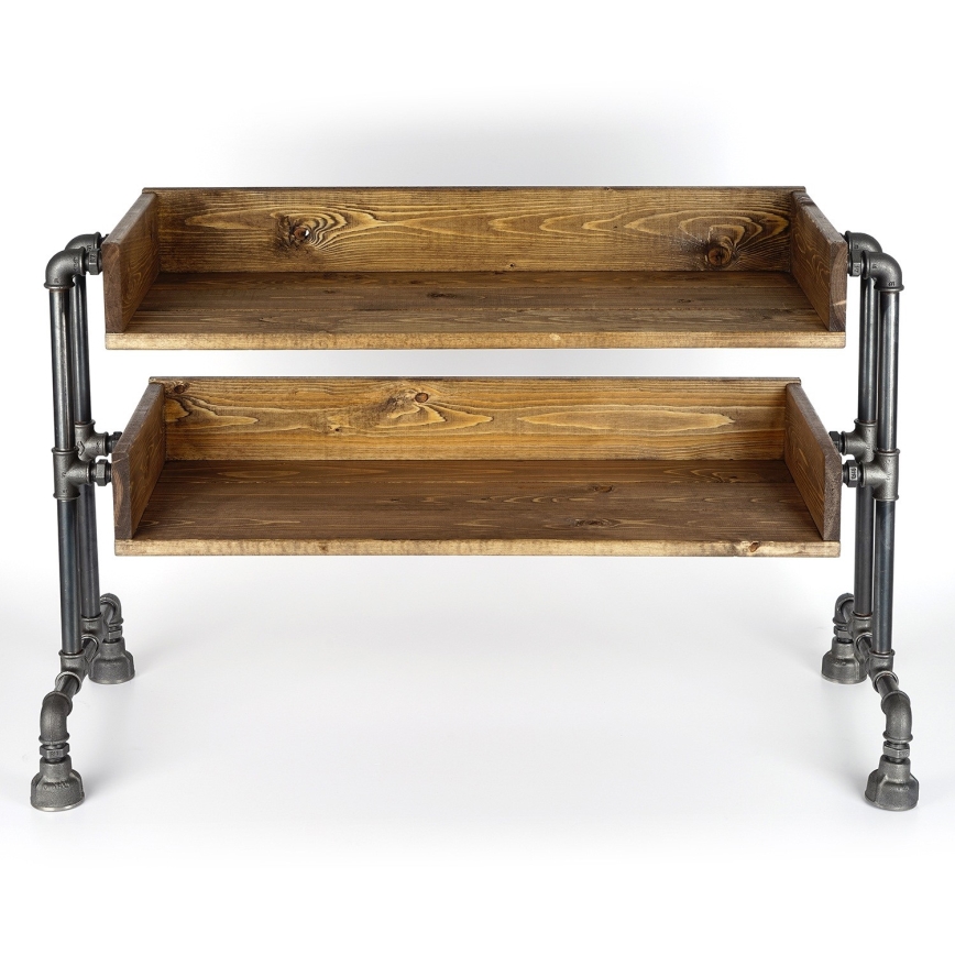 Παπουτσοθήκη BORU 50x90 cm μαύρη / έλατο