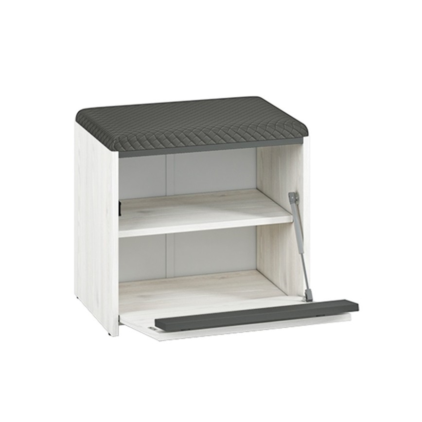 Παπουτσοθήκη CALLA 47x50 cm λευκό/γκρι