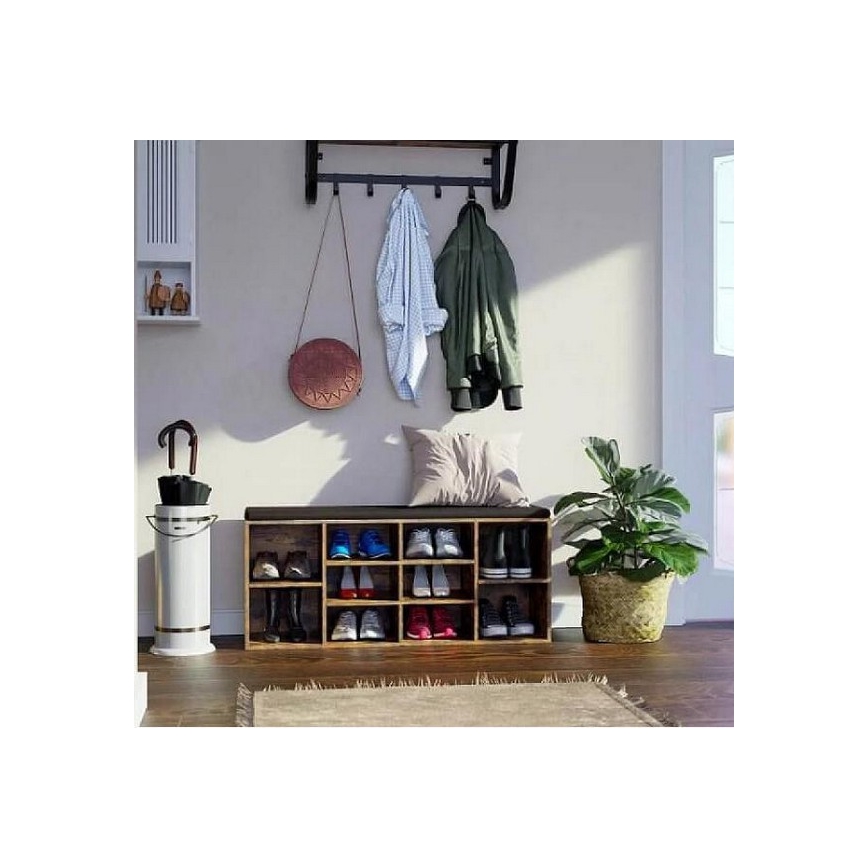 Παπουτσοθήκη DAVOR καφέ