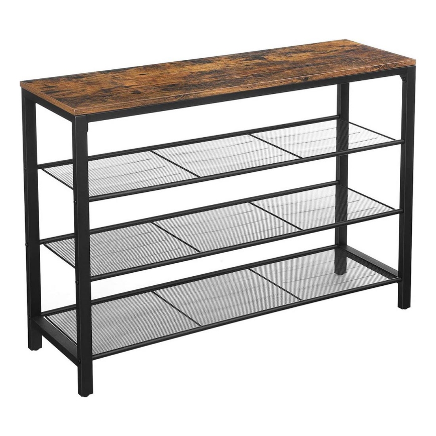 Παπουτσοθήκη DAVOR καφέ/μαύρο