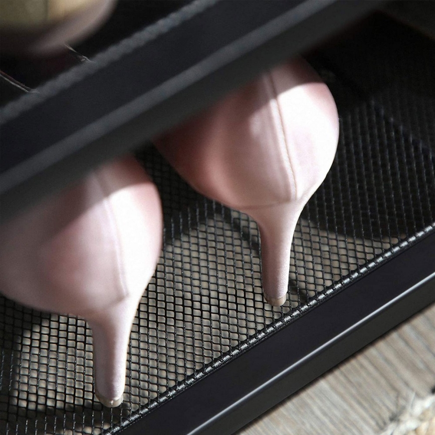 Παπουτσοθήκη DAVOR καφέ/μαύρο