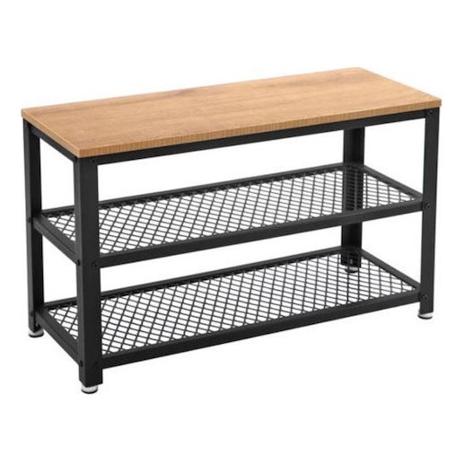 Παπουτσοθήκη DAVOR καφέ/μαύρο