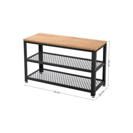 Παπουτσοθήκη DAVOR καφέ/μαύρο