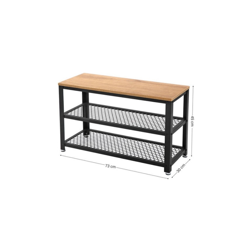 Παπουτσοθήκη DAVOR καφέ/μαύρο