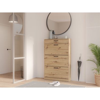 Παπουτσοθήκη KAVI, δρυς Artisan