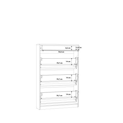 Παπουτσοθήκη KAVI, δρυς Artisan