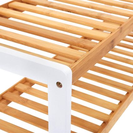 Παπουτσοθήκη MATE καφέ/λευκό