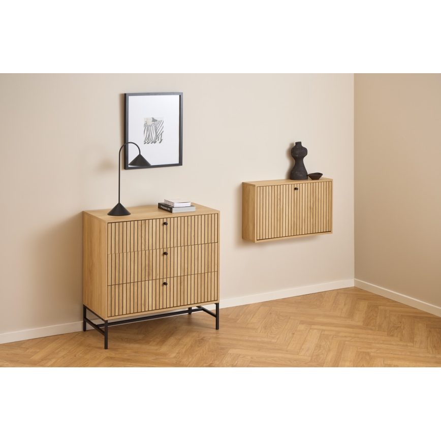 Παπουτσοθήκη OLIVIA 72x43x17 cm σε απόχρωση δρυός