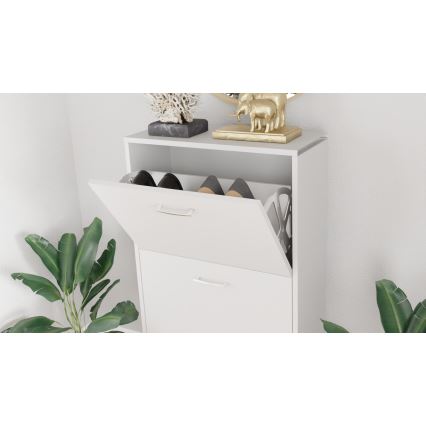Παπουτσοθήκη PIGO 60x109x25 cm λευκή