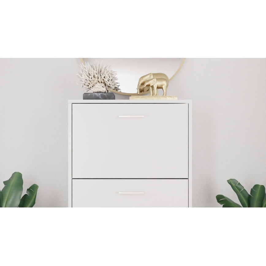 Παπουτσοθήκη PIGO 60x109x25 cm λευκή