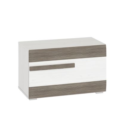 Παπουτσοθήκη SARPA 50x80 cm λευκό/καφέ