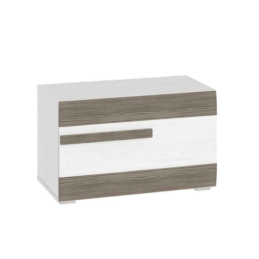 Παπουτσοθήκη SARPA 50x80 cm λευκό/καφέ