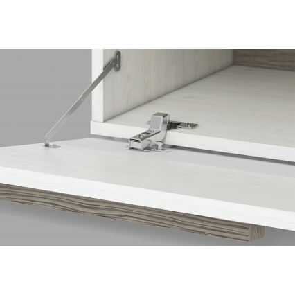 Παπουτσοθήκη SARPA 50x80 cm λευκό/καφέ