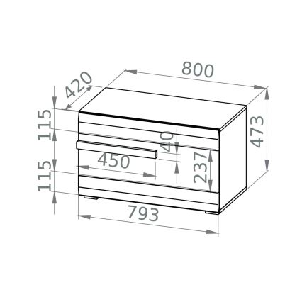 Παπουτσοθήκη SARPA 50x80 cm λευκό/καφέ