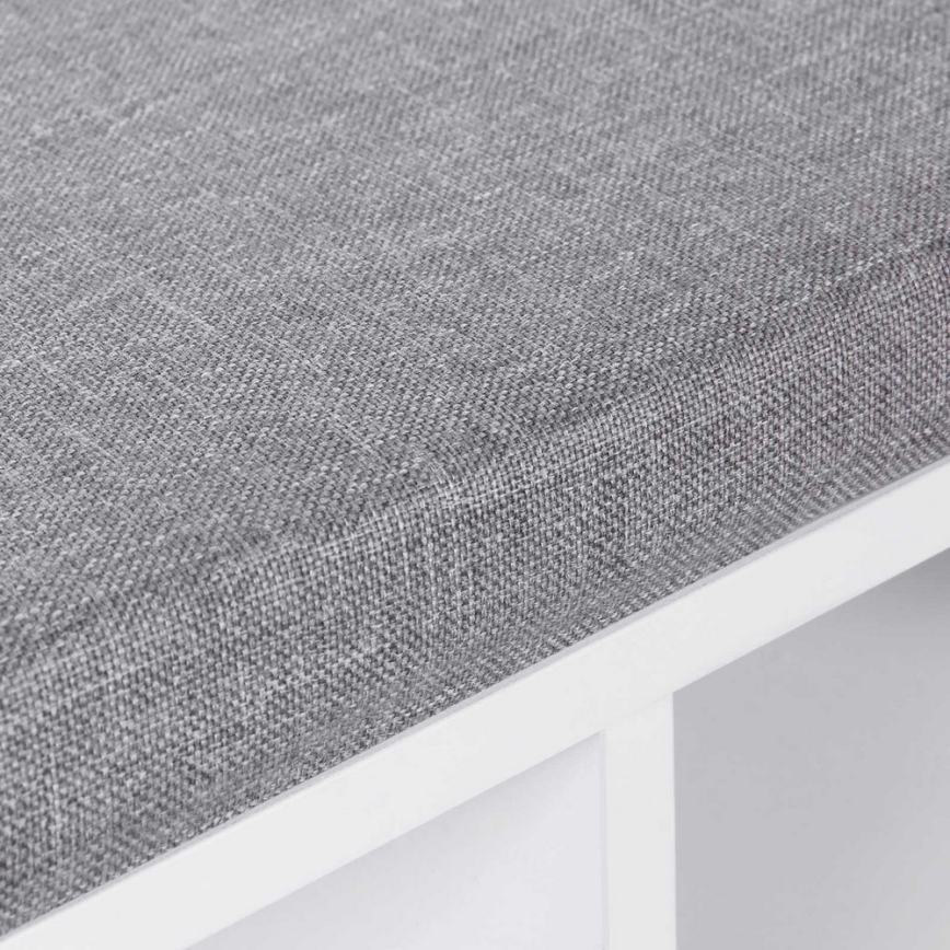 Παπουτσοθήκη VOREN λευκή/γκρι