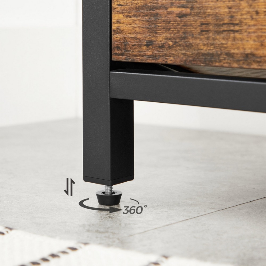 Παπουτσοθήκη VOREN σε καφέ/μαύρο