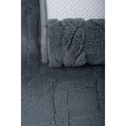 Πατάκι μπάνιου NEW STYLE 3D 60x90 cm σκούρο γκρι