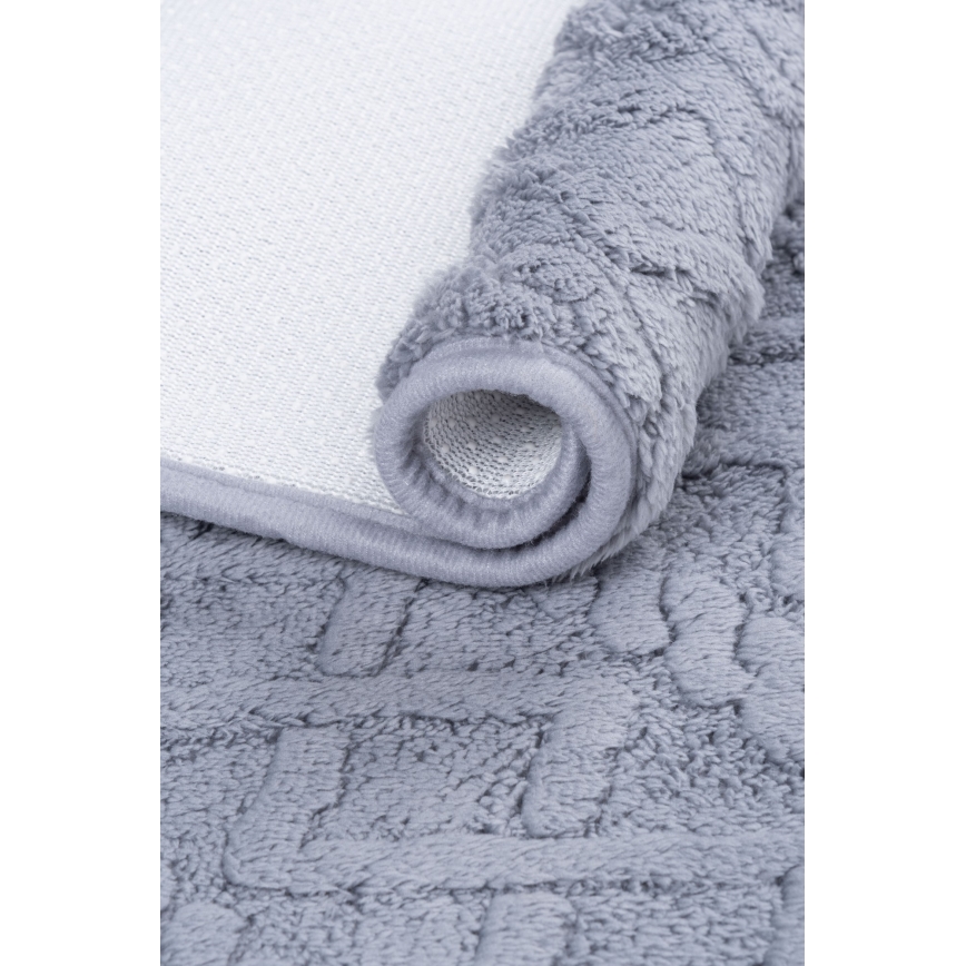 Πατάκι μπάνιου NEW STYLE 3D 60x90 cm γκρι