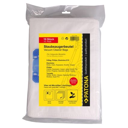 PATONA - Σακούλες για ηλεκτρική σκούπα Electrolux E15 - 10 τεμάχια