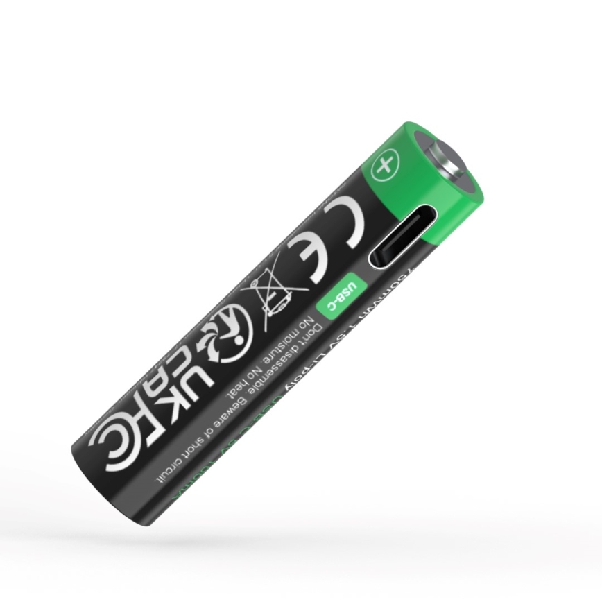 PATONA - ΣΕΤ 4x Μπαταρία AAA/LR03 Li-Pol 500mAh 1,5V with USB-C φόρτιση