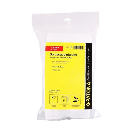 PATONA - Σακούλες για ηλεκτρική σκούπα Vorwerk Kobold VK140 /VK150 - 6 τεμάχια