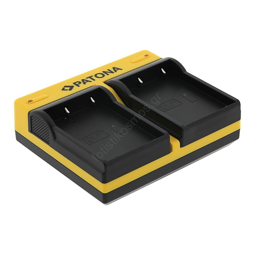 Chargeur Double LCD USB Pour Batterie BLX-1 PATONA - Compatible Olympus OM-1, Entrée Micro USB/Type-C, Sortie 8.4V, Recharge 2 Batteries Simultanées - 4