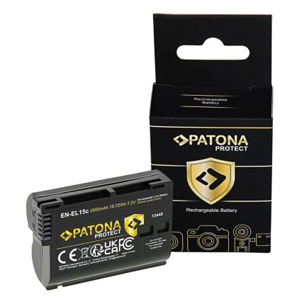 PATONA - Επαναφορτιζόμενη μπαταρία για Nikon EN-EL15C 2600mAh Li-Ion Protect
