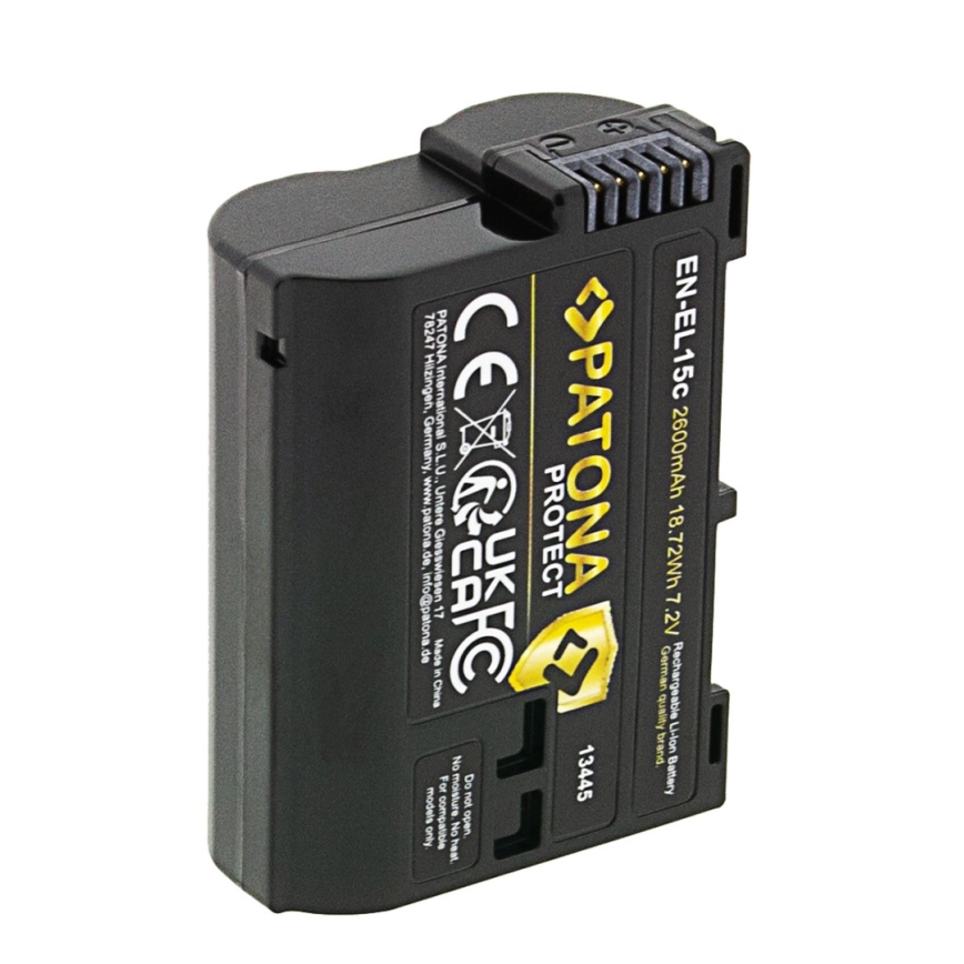 PATONA - Επαναφορτιζόμενη μπαταρία για Nikon EN-EL15C 2600mAh Li-Ion Protect