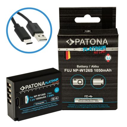PATONA - Μπαταρία Fuji NP-W126S 1050mAh Li-Ion Platinum με φόρτιση USB-C