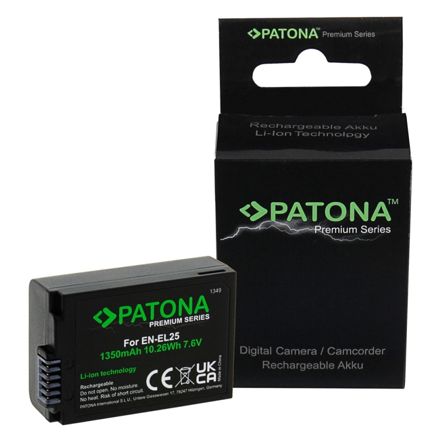 PATONA - Μπαταρία Nikon EN-EL25 1350mAh Li-Ion 7,6V Premium για Z50/Z fc
