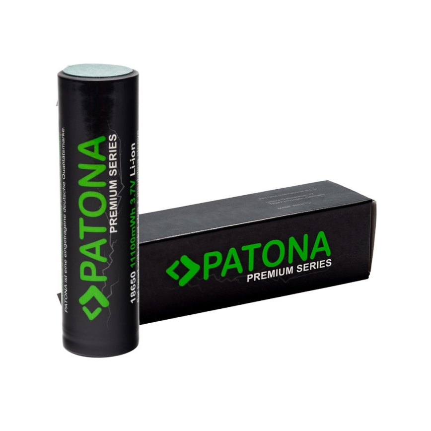PATONA - Μπαταρία 18650 Li-lon 3000mAh PREMIUM 3,7V with ταινία terminals για soldering